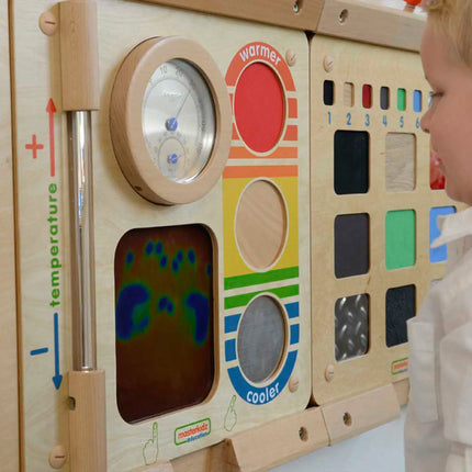 MASTERKIDZ Montessori sieninė edukacinė lenta „Temperatūros pažinimas”