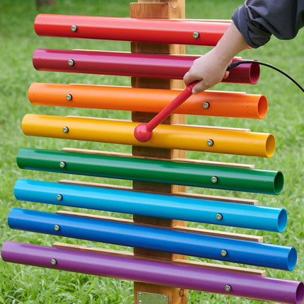 MASTERKIDZ „Rainbow Music Tower“ vamzdinių varpelių ksilofonas