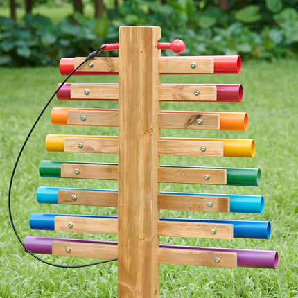 MASTERKIDZ „Rainbow Music Tower“ vamzdinių varpelių ksilofonas