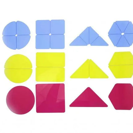 Masterkidz skaidrių geometrinių formų rinkinys – spalvų ir formų pažinimui