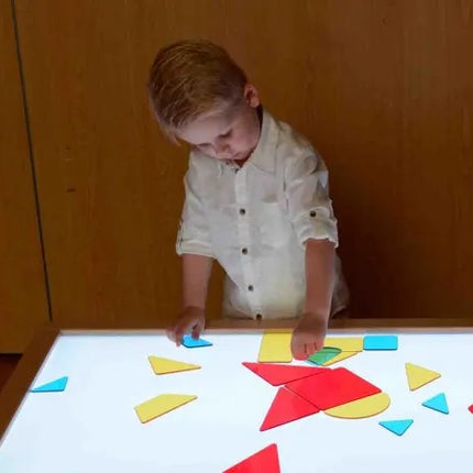 Masterkidz skaidrių geometrinių formų rinkinys – spalvų ir formų pažinimui