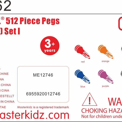 Masterkidz spalvotų košelių rinkinys STEM lentoms (512 vnt., 8 spalvos)