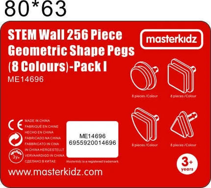 Masterkidz spalvotų košelių rinkinys STEM lentoms