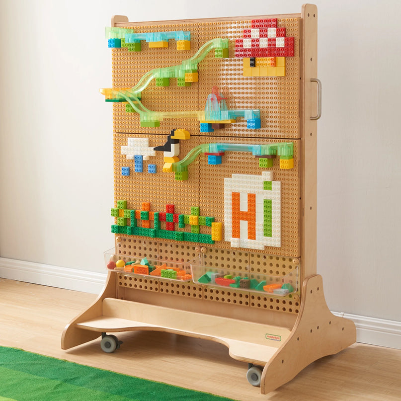 MASTERKIDZ STEM 563 dalių konstravimo kaladėlių rinkinys su 4 plokščių uždengimais
