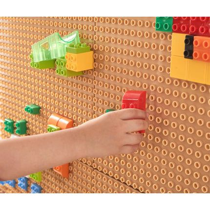MASTERKIDZ STEM 563 dalių konstravimo kaladėlių rinkinys su 4 plokščių uždengimais