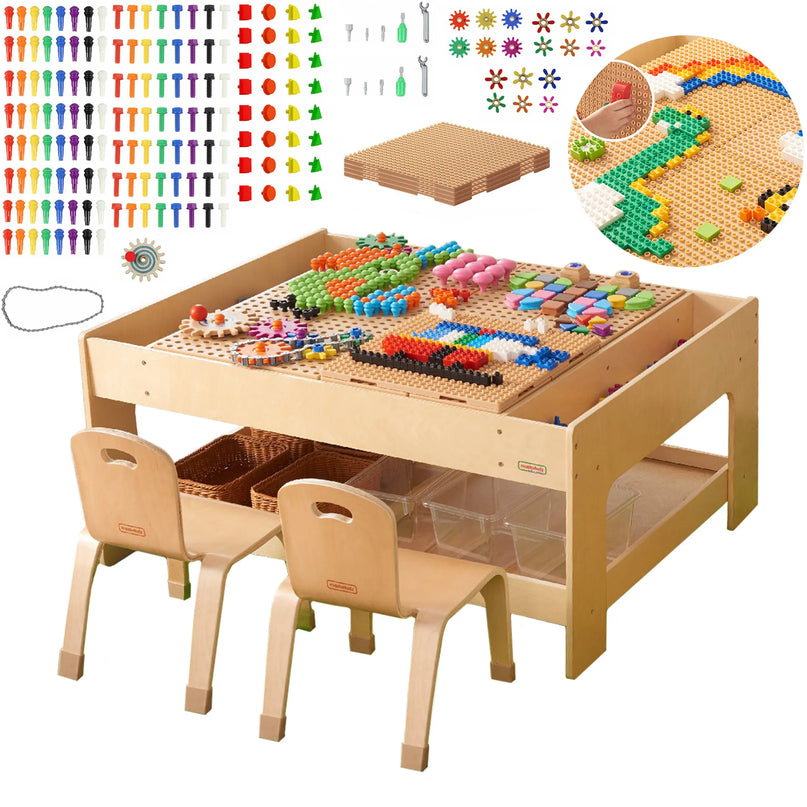 Masterkidz STEM edukacinis staliukas su priedais + 563 kaladėlės