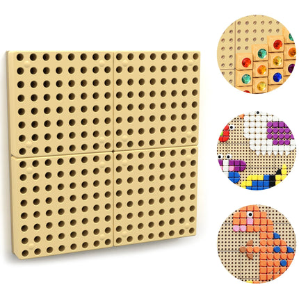 MASTERKIDZ STEM kūrybinė mokslinė lenta – sieninis skydelis su tvirtinimo plokšte, 40 × 40 cm