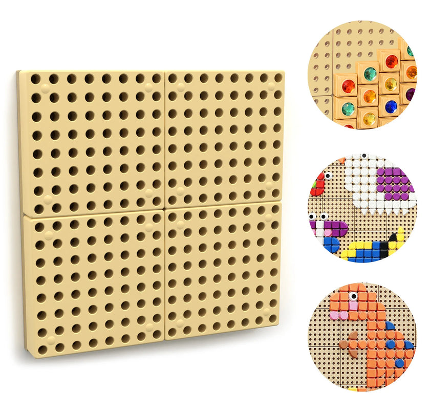 MASTERKIDZ STEM kūrybinė mokslinė lenta – sieninis skydelis su tvirtinimo plokšte, 40 × 40 cm
