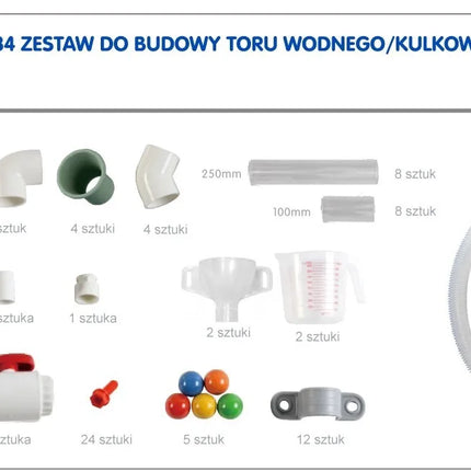 Masterkidz STEM vamzdžių sistema „Vandens ir kamuoliukų trasos“