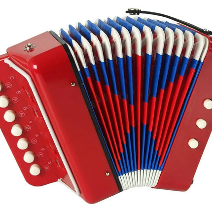 Mažojo muzikanto akordeonas – raudonas