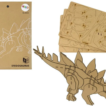 Medinė 3D erdvinė dėlionė „Stegosaurus“