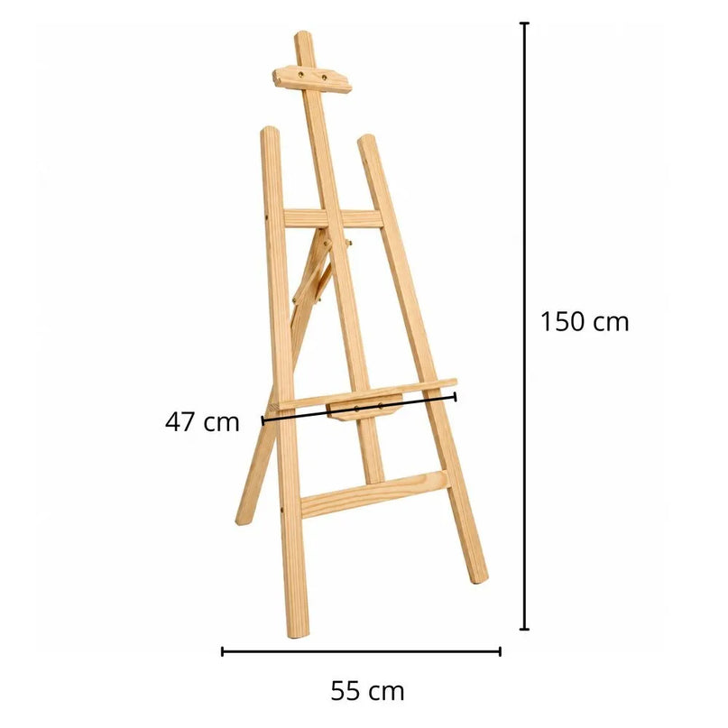 Medinis molbertas, 150 cm – reguliuojamas, sulankstomas