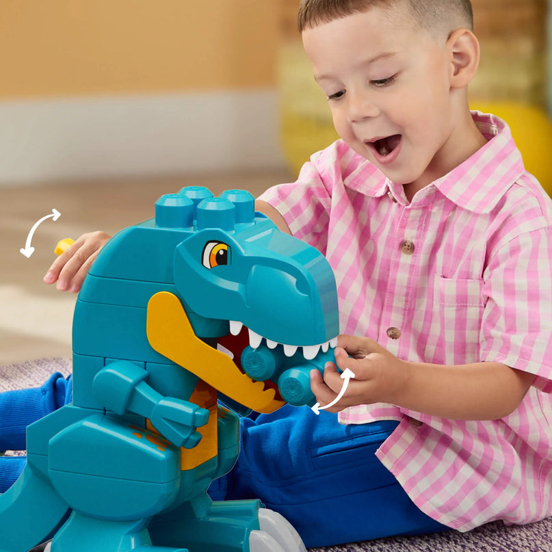 MEGA BLOKS BUILD AND CHOMP 3 in 1 dinozauro konstruktorius (JMK85)