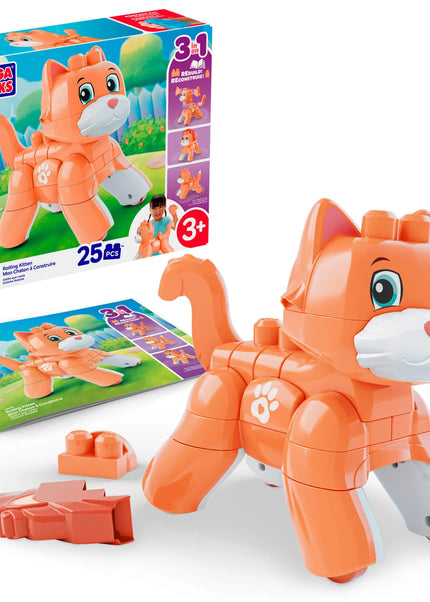 MEGA BLOKS ROLLING KITTEN 3 in 1 kačiuko konstruktorius (JMK86)