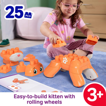 MEGA BLOKS ROLLING KITTEN 3 in 1 kačiuko konstruktorius (JMK86)