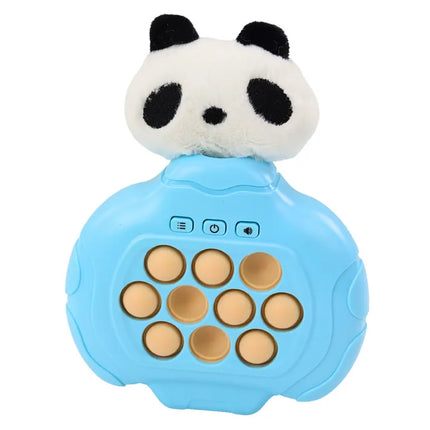 Mėlyna pliušinė panda Pop-It konsolė