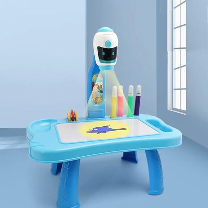 Mėlynas 2in1 robotas projektorius