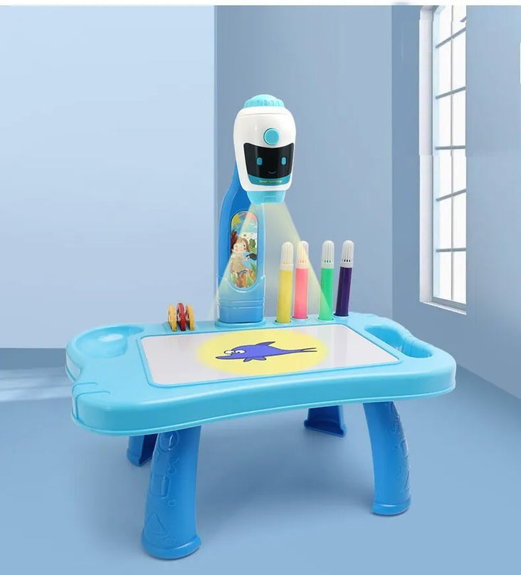 Mėlynas 2in1 robotas projektorius