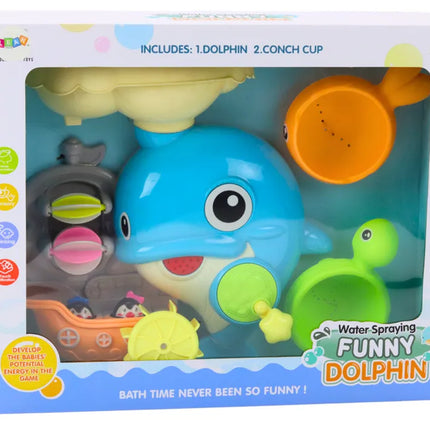 Mėlynas delfinas maudynių žaislų rinkinys