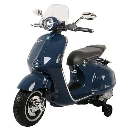 Mėlynas elektrinis paspirtukas Vespa GTS 300 vaikams
