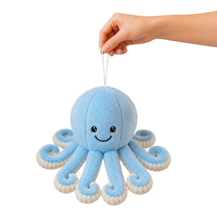 Mėlynas pliušinis aštuonkojis, 16 cm