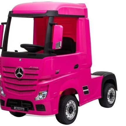Mercedes Actros HL358 4×4 – rožinis elektrinis sunkvežimis vaikams