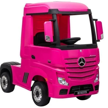 Mercedes Actros HL358 4×4 – rožinis elektrinis sunkvežimis vaikams
