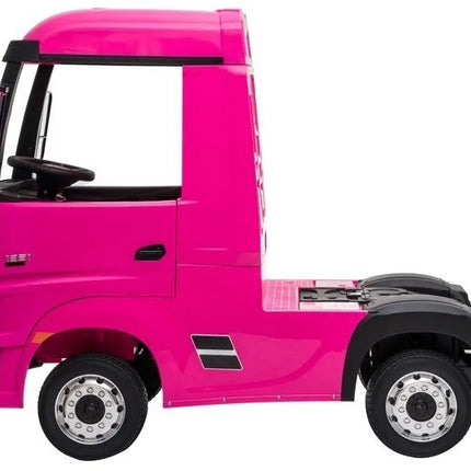 Mercedes Actros HL358 4×4 – rožinis elektrinis sunkvežimis vaikams