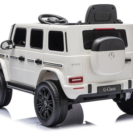 Mercedes G 4×4 24V 2580 baltas akumuliatorinis automobilis vaikams