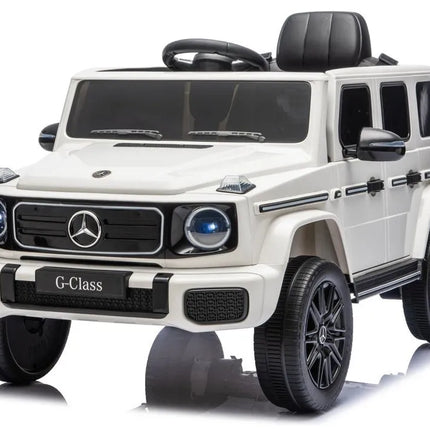 Mercedes G 4×4 24V 2580 baltas akumuliatorinis automobilis vaikams