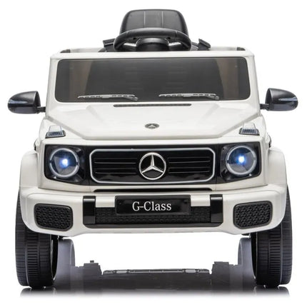 Mercedes G 4×4 24V 2580 baltas akumuliatorinis automobilis vaikams