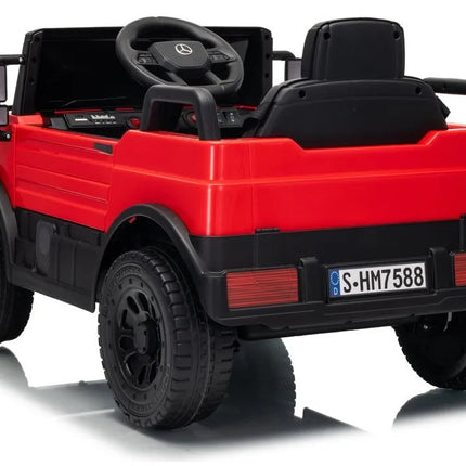Mercedes Unimog 6V raudonas elektromobilis
