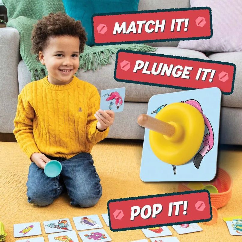 MindWare Plunger Pop – porų gaudymo stalo žaidimas