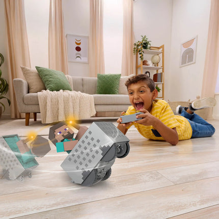 MINECRAFT RC valdoma figūrėlė Steve kasyklos vagonėlyje (JMT40)