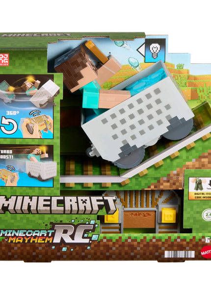 MINECRAFT RC valdoma figūrėlė Steve kasyklos vagonėlyje (JMT40)