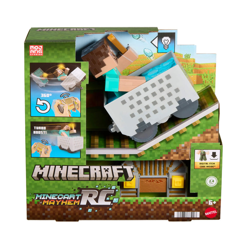 MINECRAFT RC valdoma figūrėlė Steve kasyklos vagonėlyje (JMT40)