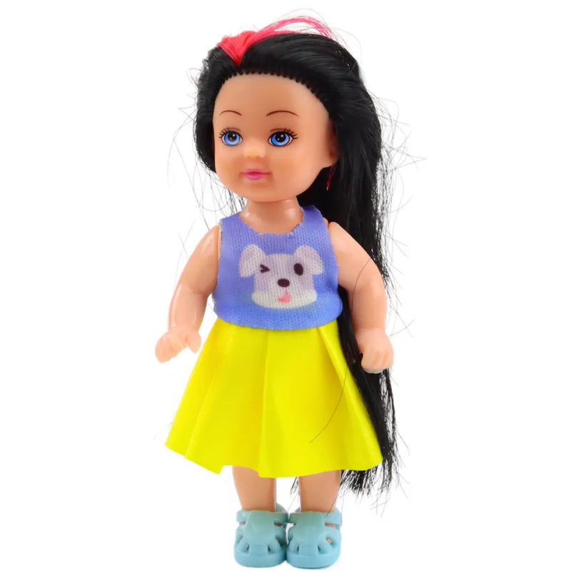 Mini lėlė su šuniukais ir būda