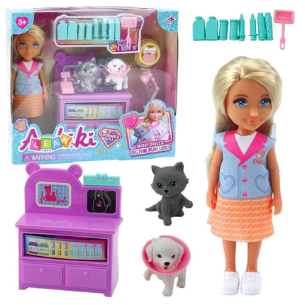 Mini veterinarė su gyvūnėlių rinkiniu