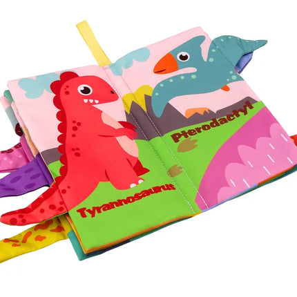 Minkšta šiurenanti dinozaurų knygelė kūdikiams