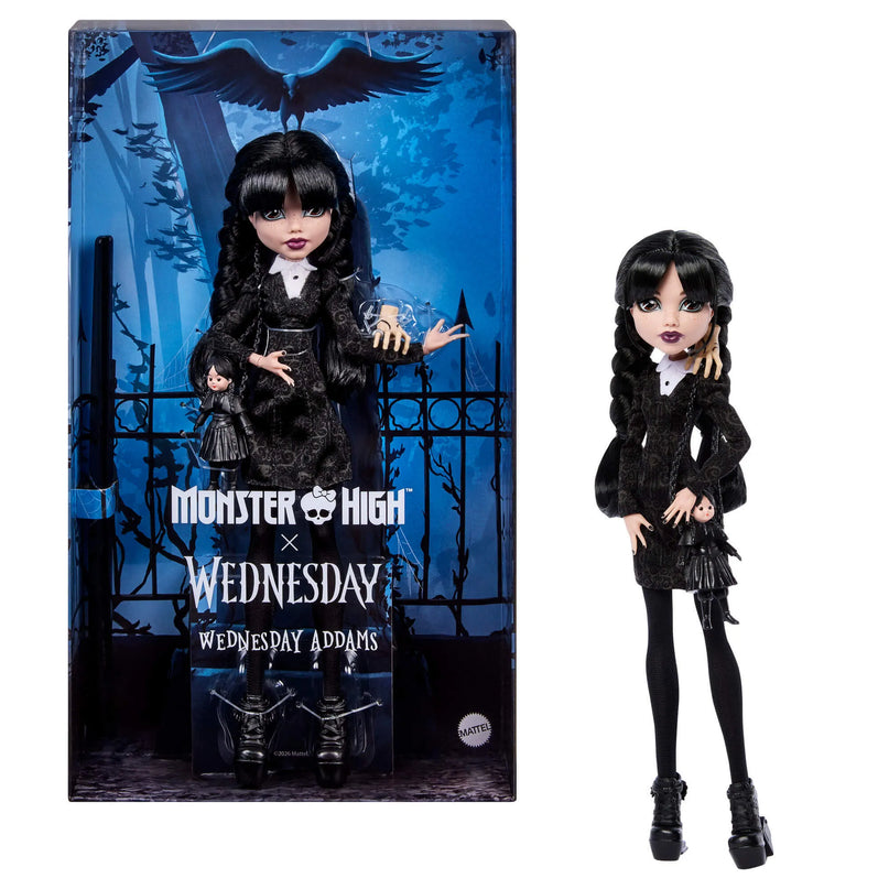 MONSTER HIGH X WEDNESDAY kolekcinė lėlė Trečiadienė (JNJ91)