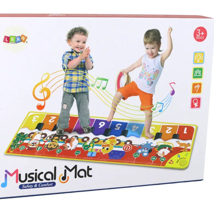 Muzikinis šokių kilimėlis su gyvūnais, įrašymo funkcija ir klavišais, 3+