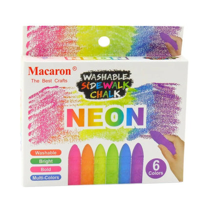 Neoninės kreidelės vaikams 6 spalvos