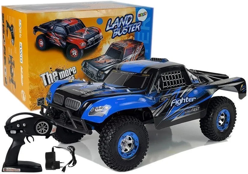 Nuotoliniu būdu valdomas bekelės automobilis FY‑01 4×4 Pick‑Up – mėlynas