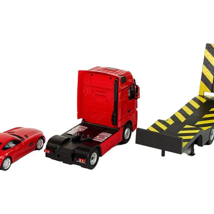Nuotoliniu būdu valdomas Mercedes‑Benz 1:26 raudonas tralas