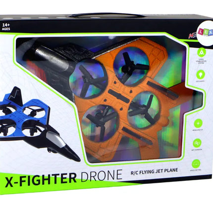 Nuotoliniu būdu valdomas oranžinis RC lėktuvas „Fighter“