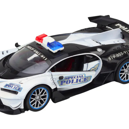 Nuotoliniu būdu valdomas policijos automobilis 1:12 masteliu