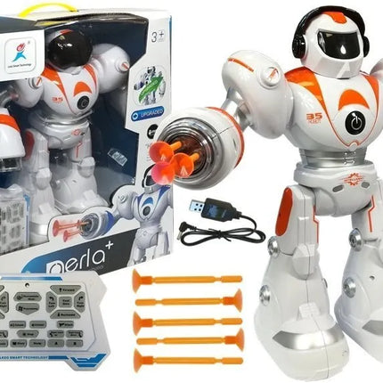 Nuotoliniu būdu valdomas robotas su šaudymo funkcija
