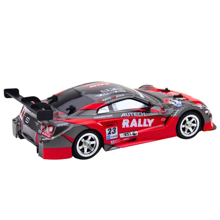 Nuotoliniu valdomas lenktyninis automobilis RC 1:16 „Red Monster“ su LED apšvietimu, 30 km/h