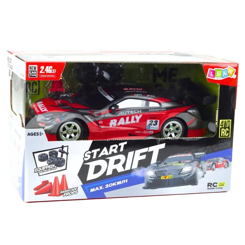 Nuotoliniu valdomas lenktyninis automobilis RC 1:16 „Red Monster“ su LED apšvietimu, 30 km/h