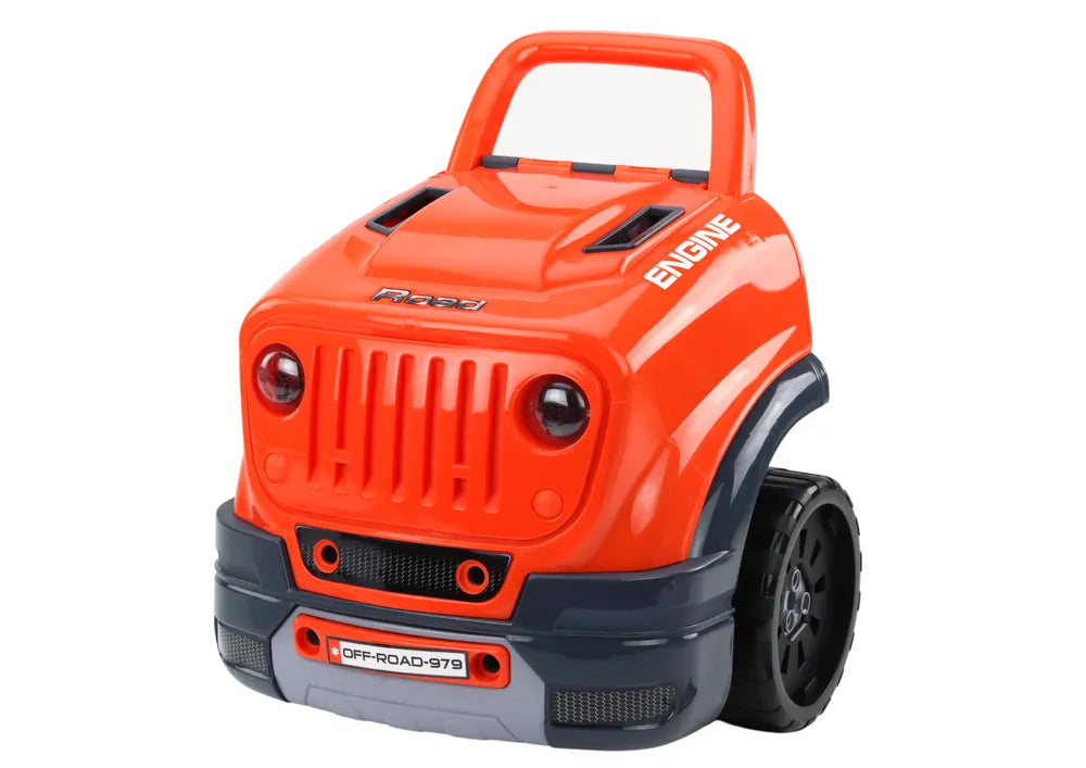 Oranžinis automobilio variklio išardymo rinkinys vaikams
